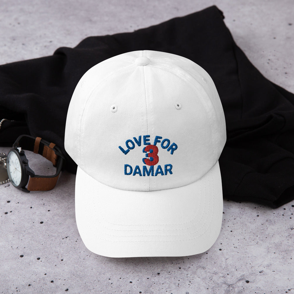 Damar Hamlin Hat / Love For 3 Hat / Pray For Damar Hamlin Dad hat