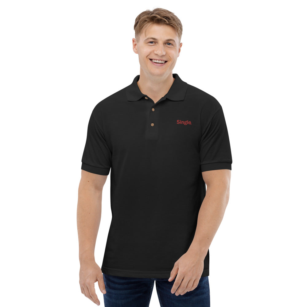 Single t-shirt / valentine's Day t-shirt / valentine's t-shirt / Embroidered Polo Shirt