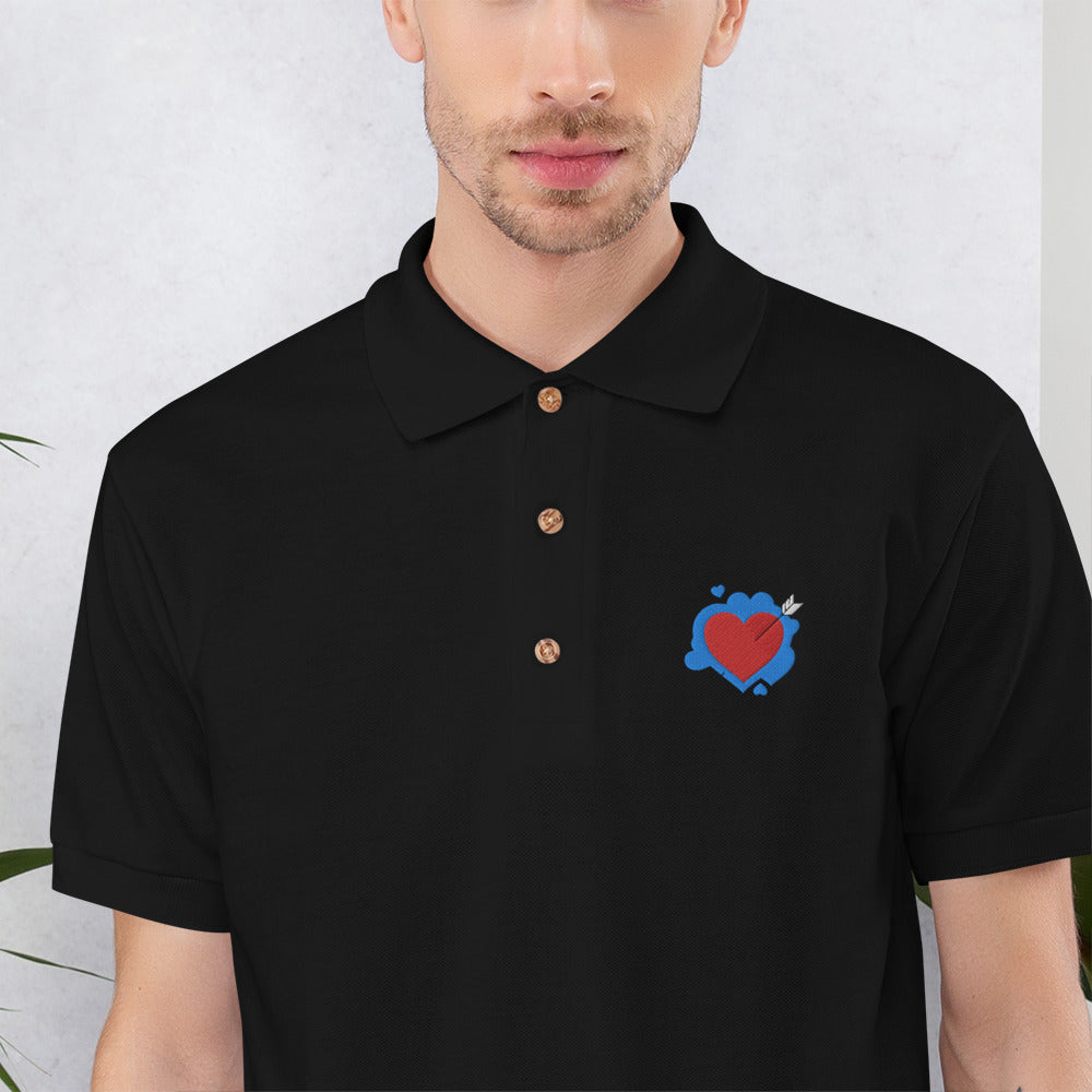 I love you t-shirt / valentine's Day t-shirt / Embroidered Polo Shirt