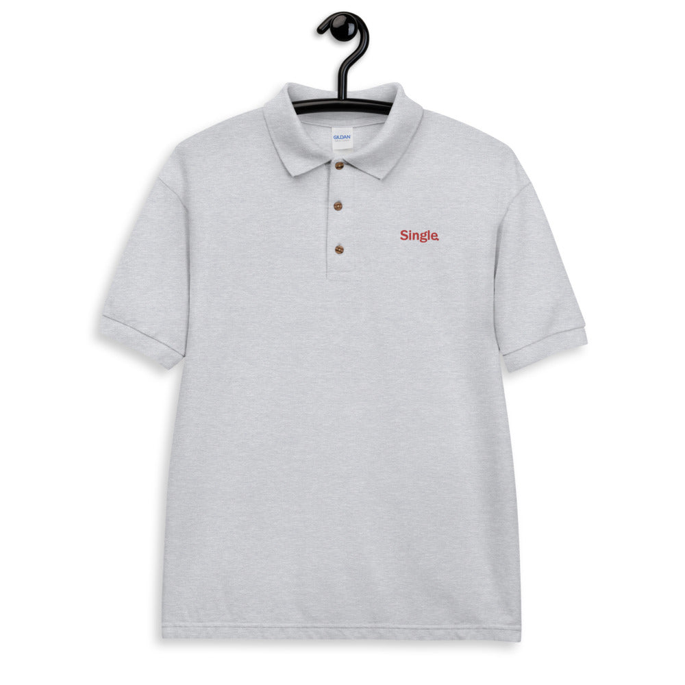 Single t-shirt / valentine's Day t-shirt / valentine's t-shirt / Embroidered Polo Shirt