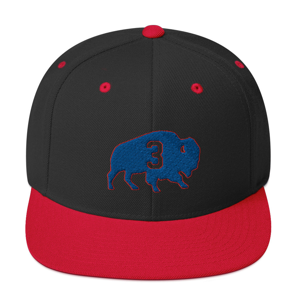 Damar Hamlin 3 Hat / Love For Damr 3 / Buffalo Bills 3 Snapback Hat