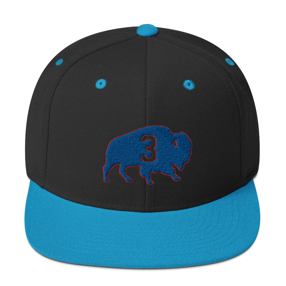 Damar Hamlin 3 Hat / Love For Damr 3 / Buffalo Bills 3 Snapback Hat