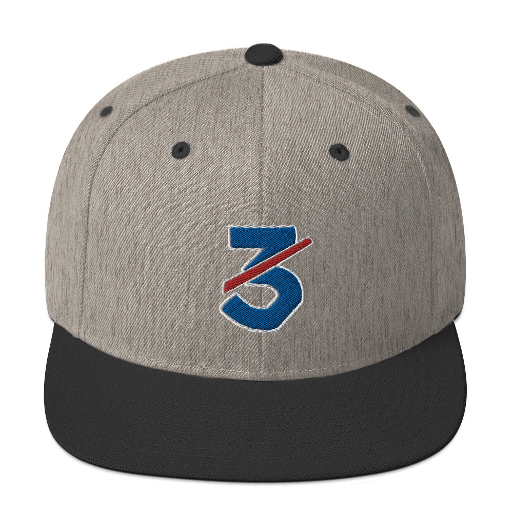 Damar Hamlin 3 Hat / Love for Damr 3 / Buffalo Bills 3 Snapback Hat Heather/Black