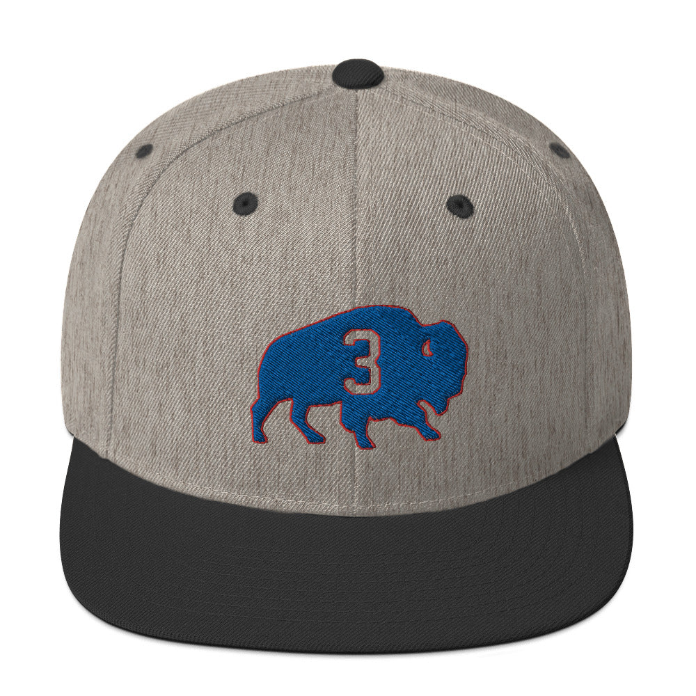 Damar Hamlin 3 Hat / Love For Damr 3 / Buffalo Bills 3 Snapback Hat