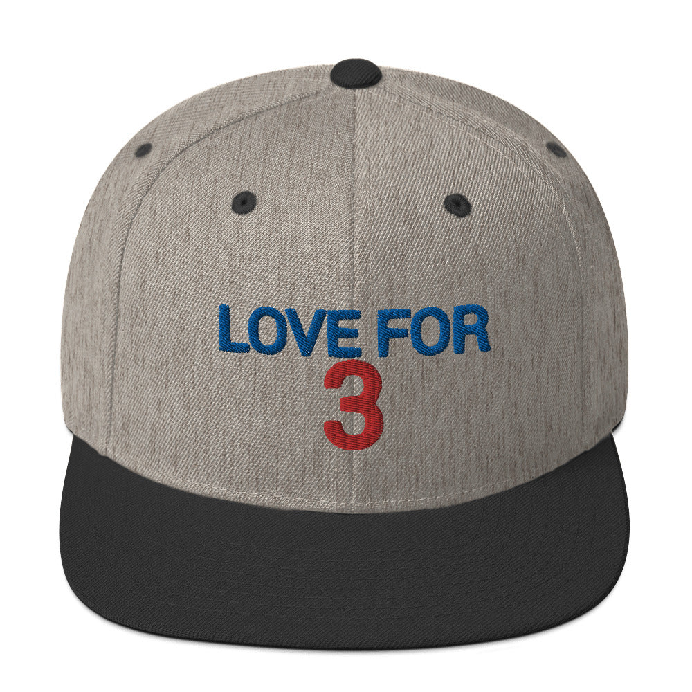 Damar Hamlin 3 Hat / Love For Damr 3 / Buffalo Bills 3 Snapback Hat