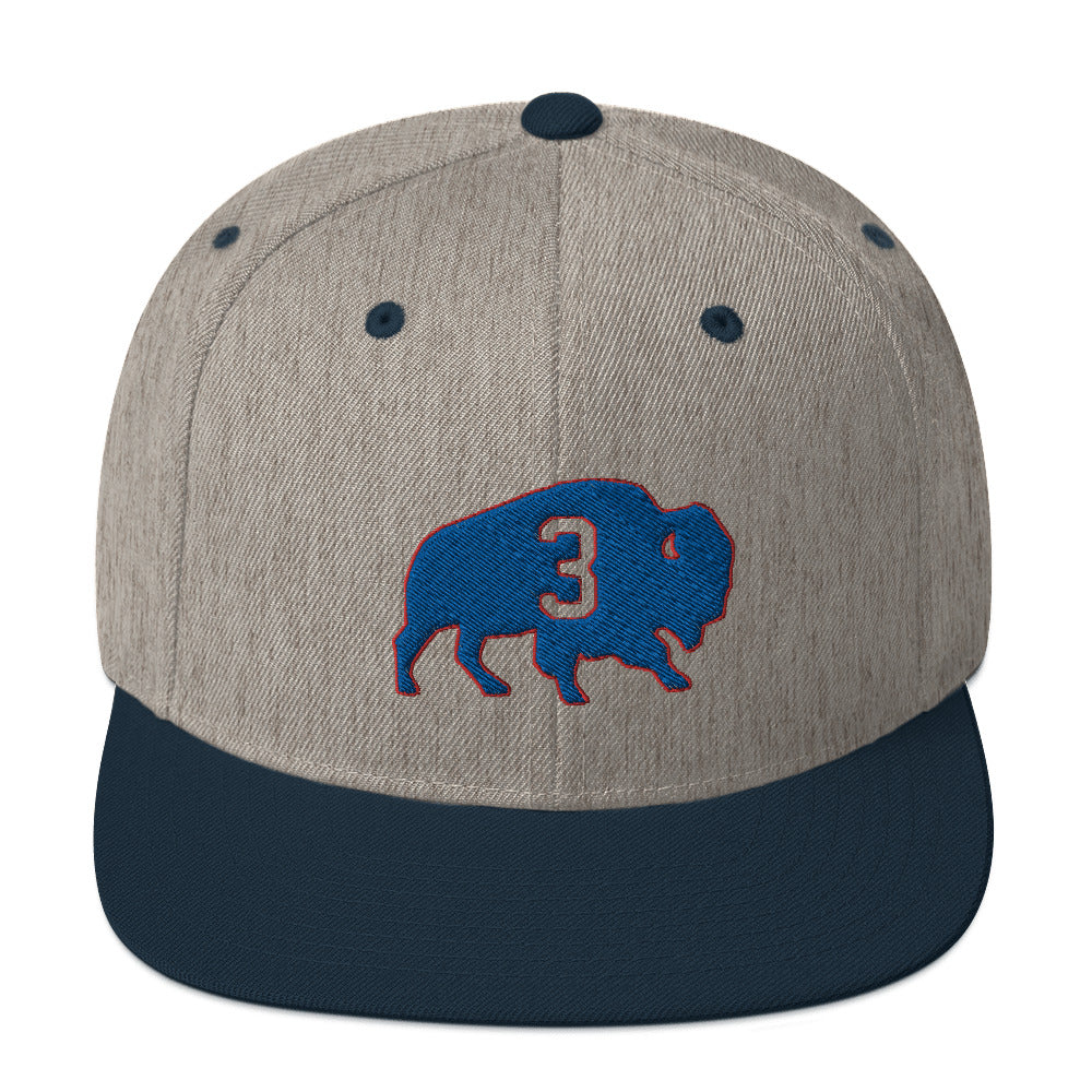 Damar Hamlin 3 Hat / Love For Damr 3 / Buffalo Bills 3 Snapback Hat