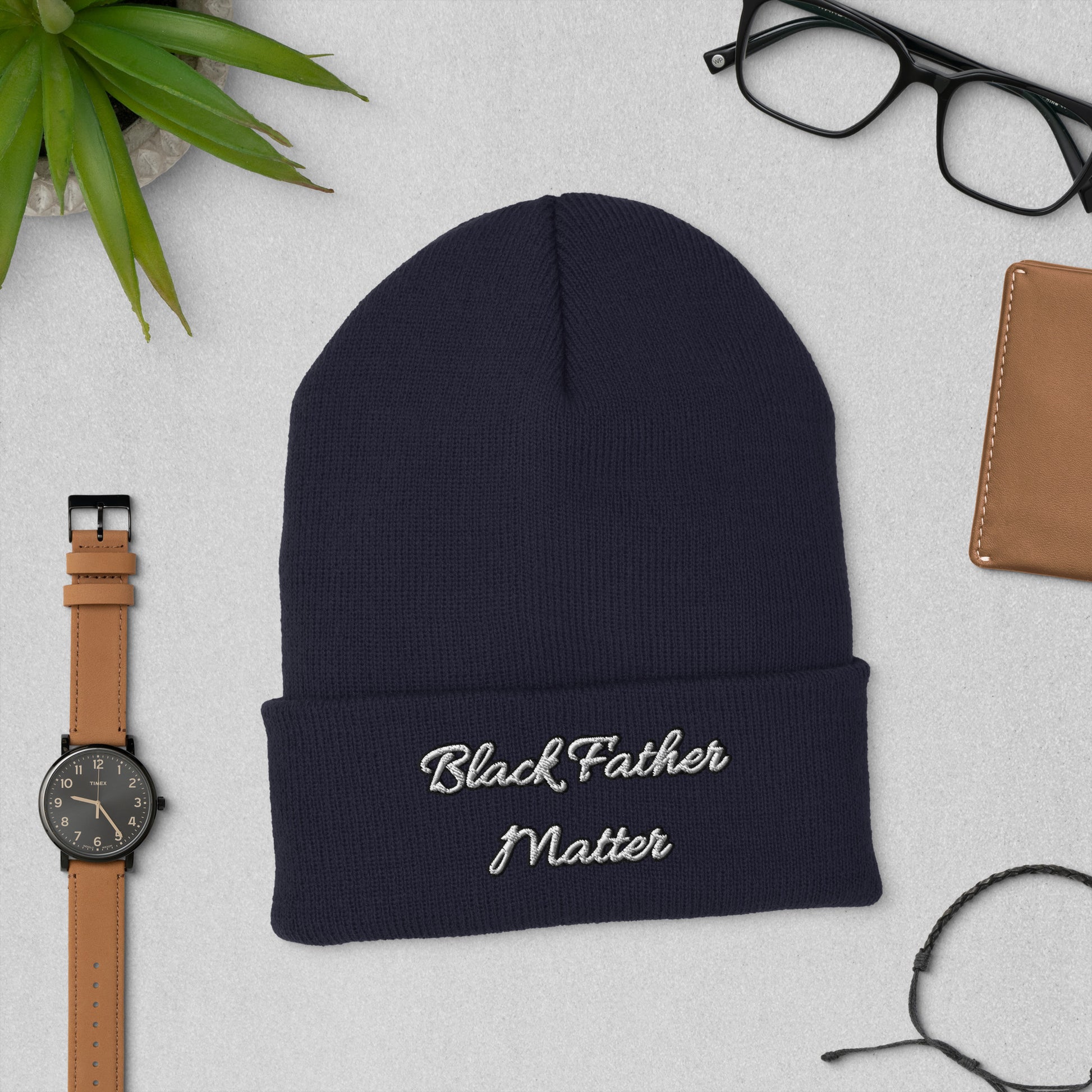 Kyrie Irving Hat / Black Father Matter / Organic Negrow Cuffed Beanie