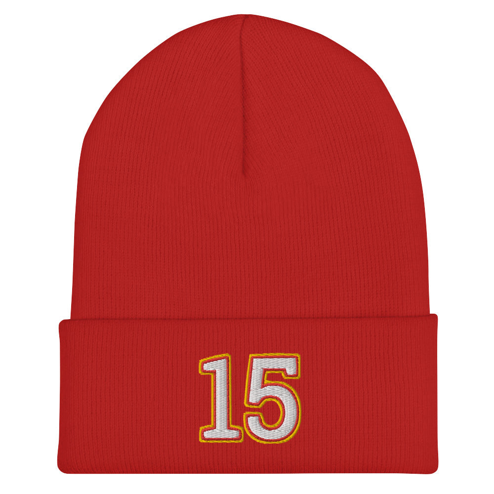 Mahomes Hat / Mahomes 15 Hat / 15 Hat / Chiefs Cuffed Beanie