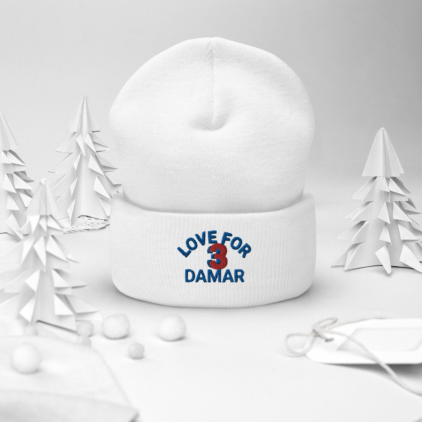 Damar Hamlin Hat / Love For 3 Hat / Buffalo Bills Cuffed Beanie