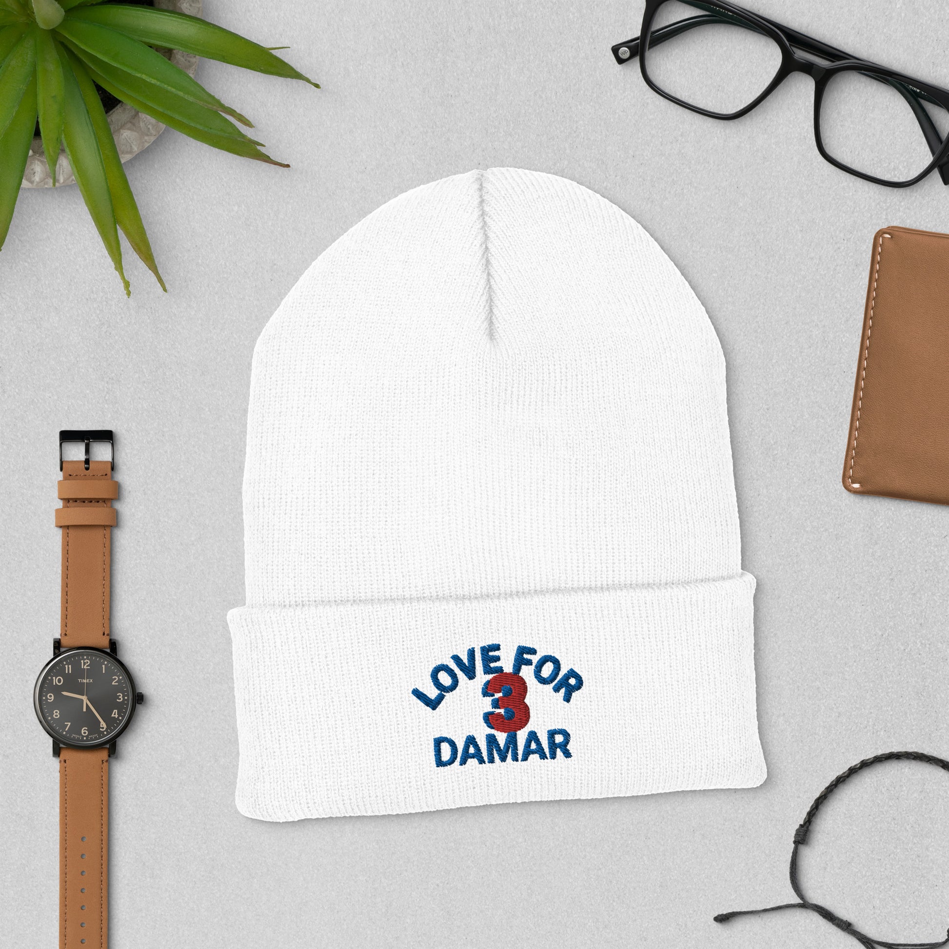 Damar Hamlin Hat / Love For 3 Hat / Buffalo Bills Cuffed Beanie