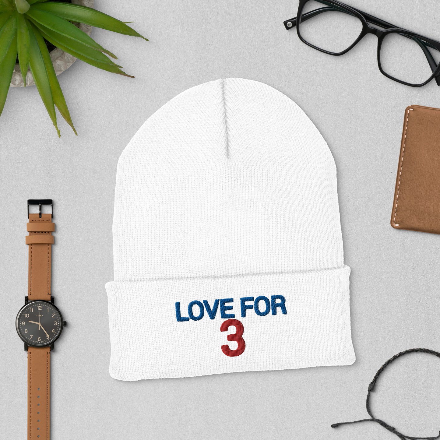 Damar Hamlin Hat / Love For 3 Hat / Buffalo Bills Cuffed Beanie