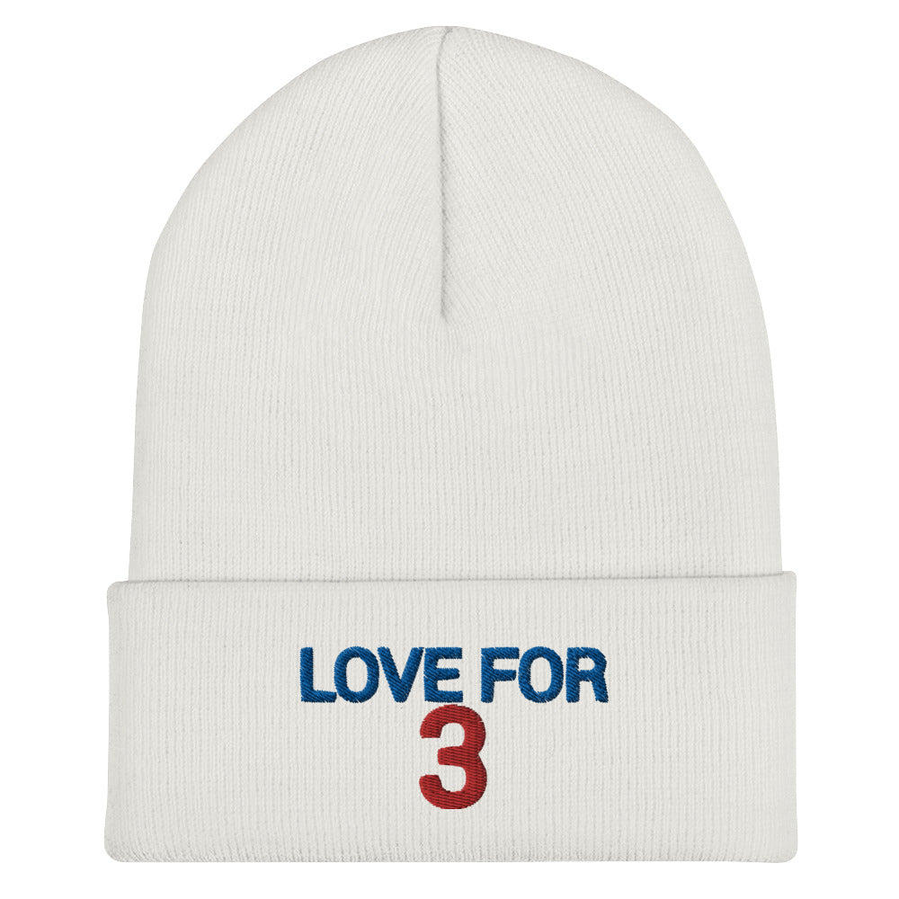 Damar Hamlin Hat / Love For 3 Hat / Buffalo Bills Cuffed Beanie