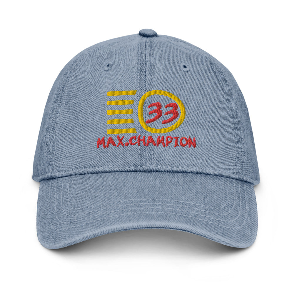 Max Verstappen Champion hat / 33 hat / Denim Hat