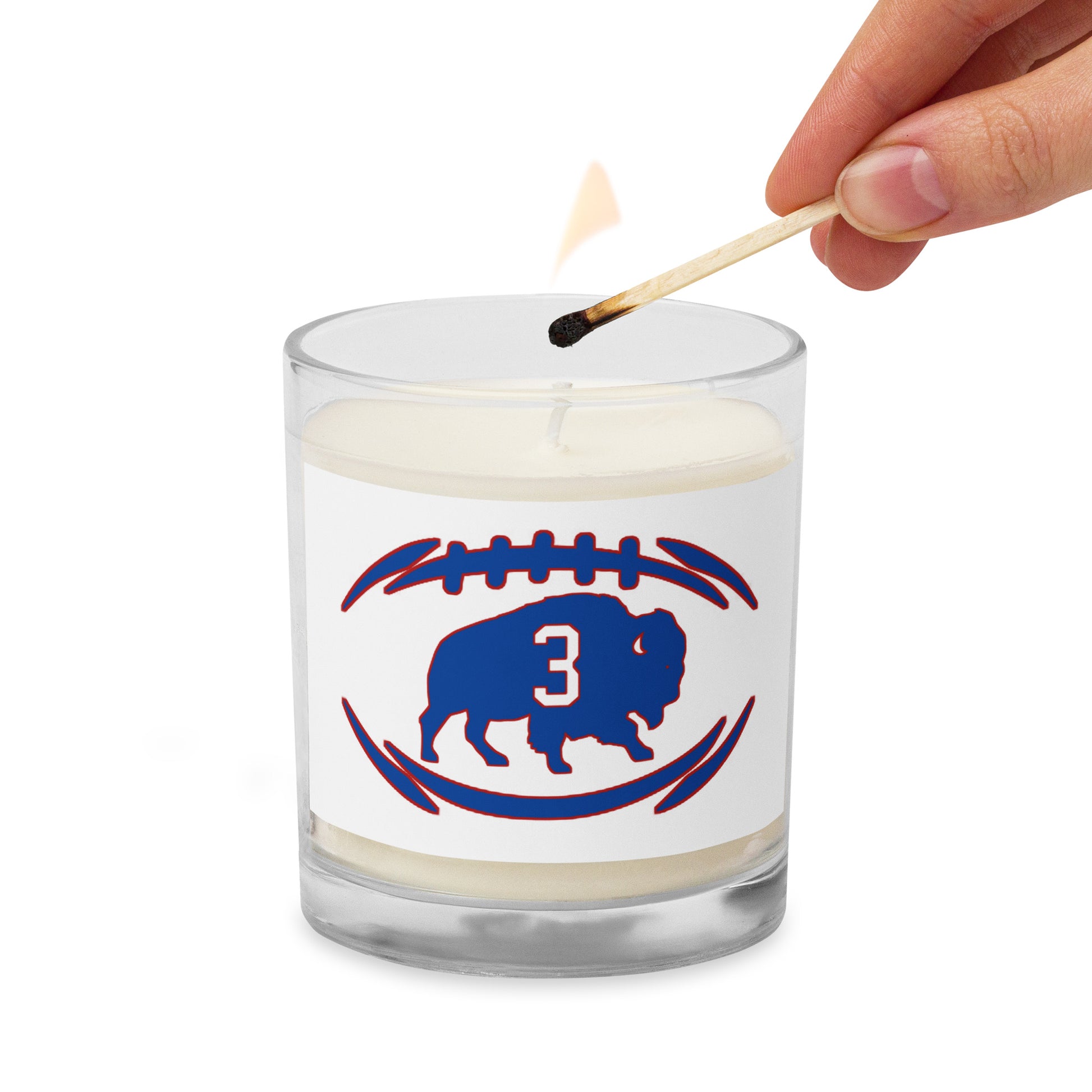 Damar Hamlin 3 / Love For 3 / Buffalo Bills 3 Glass jar soy wax candle