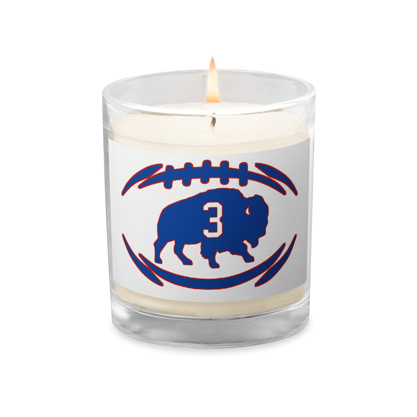 Damar Hamlin 3 / Love For 3 / Buffalo Bills 3 Glass jar soy wax candle