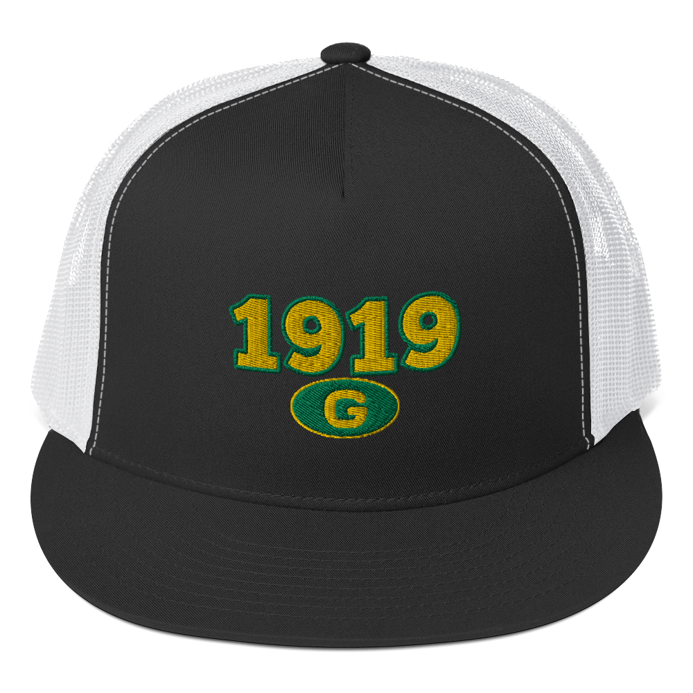1919 Hat / Green Bay Packers hat / Packers Trucker Cap