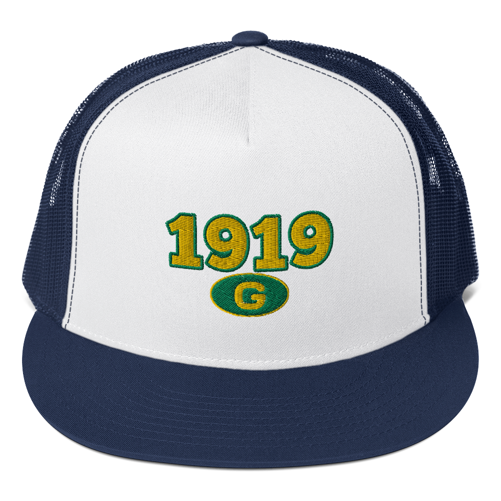 1919 Hat / Green Bay Packers hat / Packers Trucker Cap