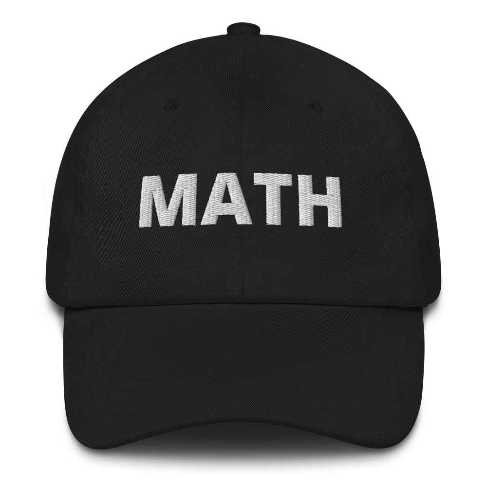 Math hat / math cap / math Dad hat