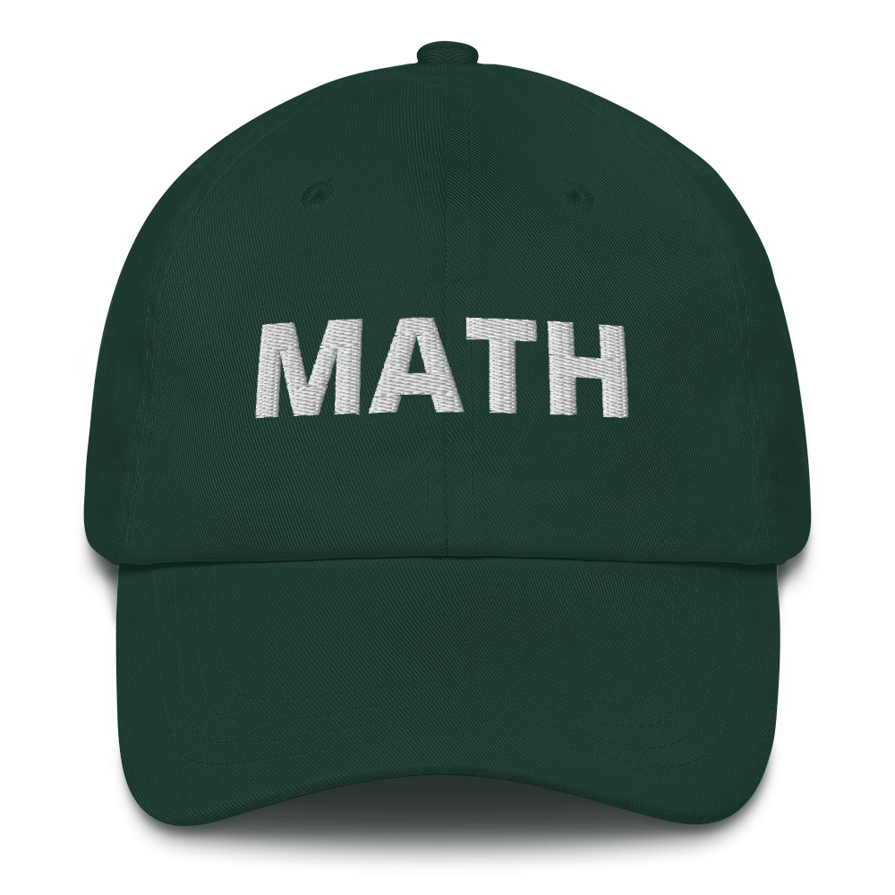 Math hat / math cap / math Dad hat