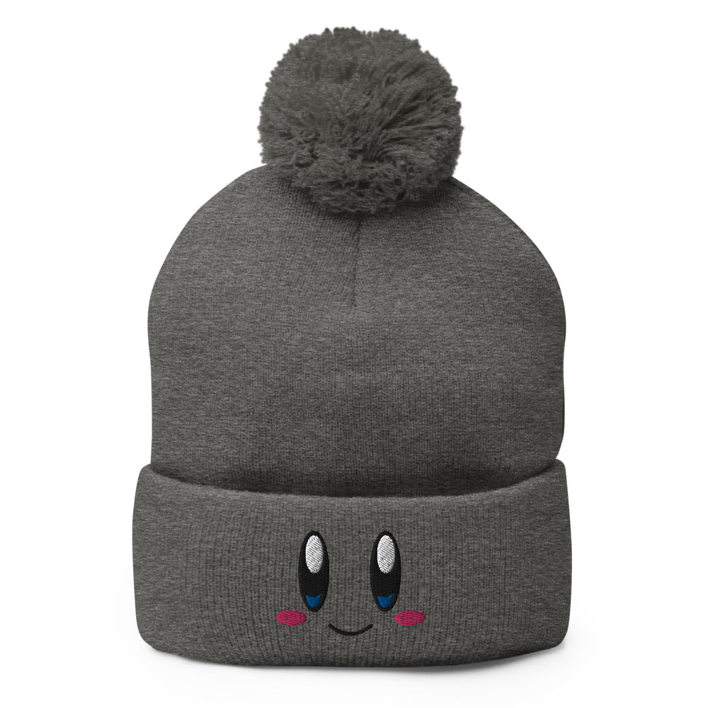 Kirby Hat / Funny Face Kirby / Kirby Pom-Pom Beanie