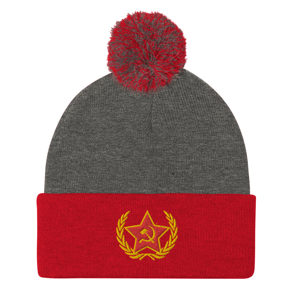 jen psaki hat / Russian star /  jen psaki in russian Pom-Pom Beanie