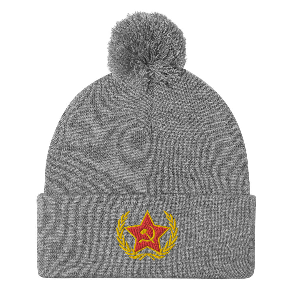 jen psaki hat / Russian star /  jen psaki in russian Pom-Pom Beanie