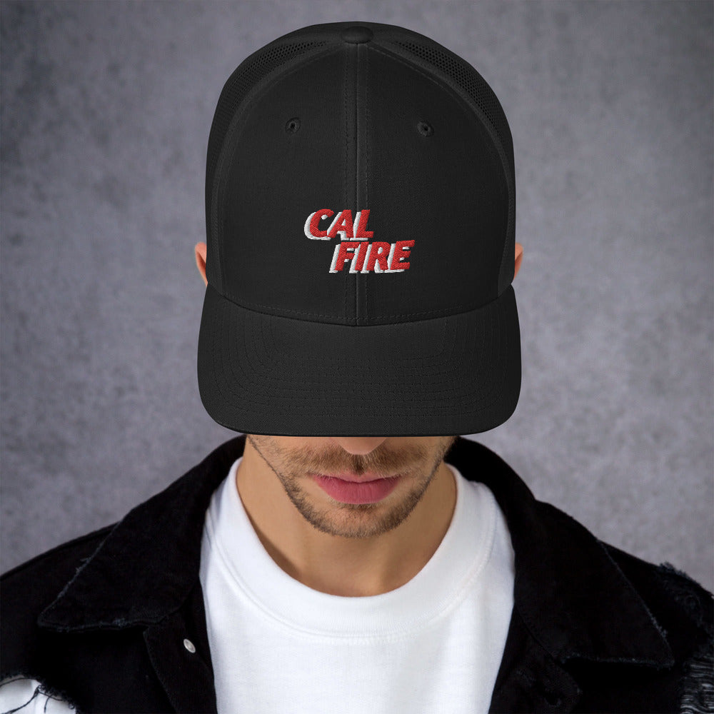 Kyle Shanahan Hat / Cal Fire Hat / 49ers Hat / Trucker Cap Black