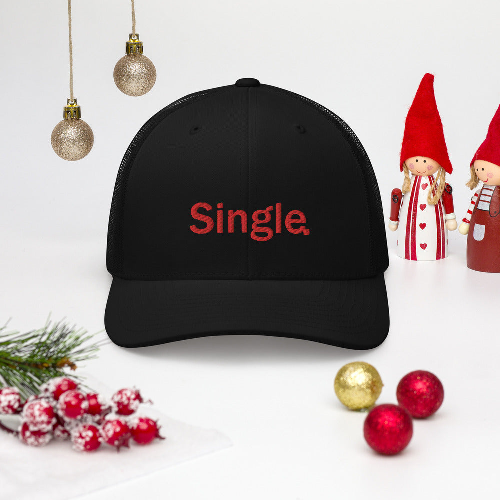 Single hat / Valentine's day hat / Trucker Cap