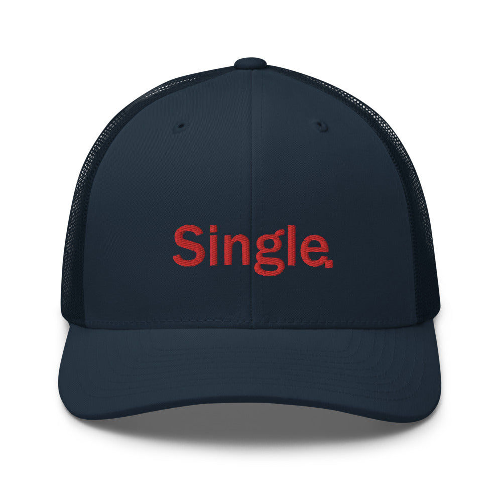 Single hat / Valentine's day hat / Trucker Cap