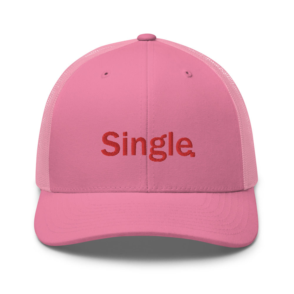 Single hat / Valentine's day hat / Trucker Cap