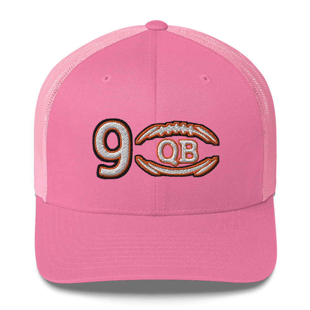 Joe Burrow Hat / QB Hat / Quarterback Hat / 9 Hat / 9QB Bengals Hat Pink