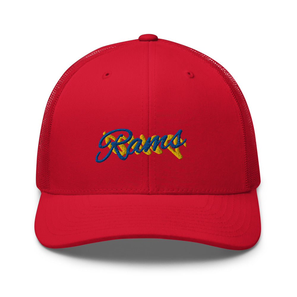 Lebron James A Bright Pink Rams Hat / Lebron Hat / Rams Trucker Cap