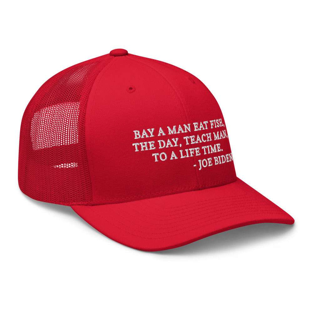Buy A Man Eat Fish Hat / Trucker Cap Pink