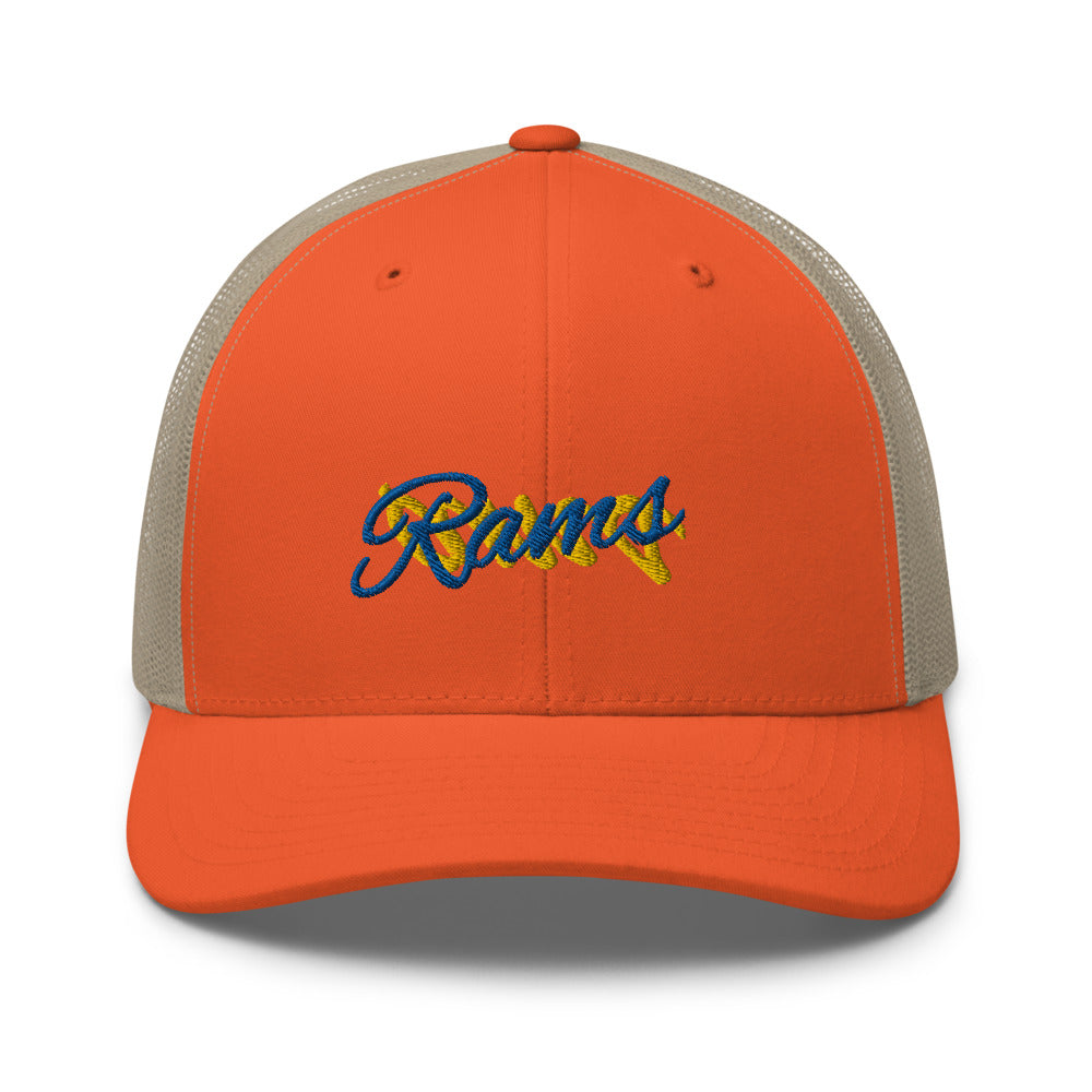 Lebron James A Bright Pink Rams Hat / Lebron Hat / Rams Trucker Cap