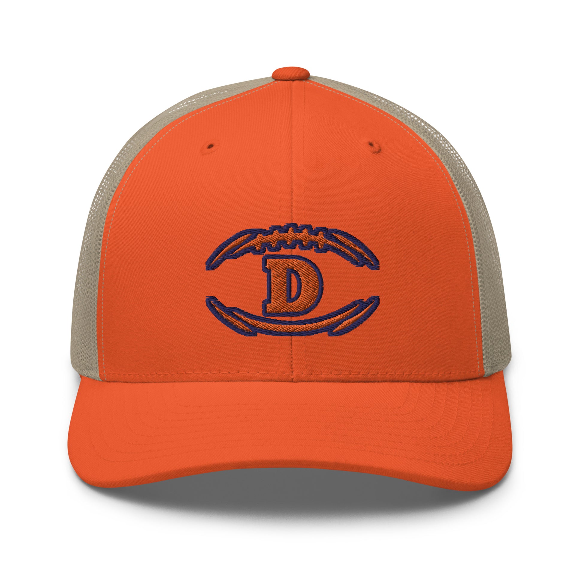 Broncos Hat / Denver Broncos Hat / D Hat / Trucker Cap Rustic Orange/ Khaki