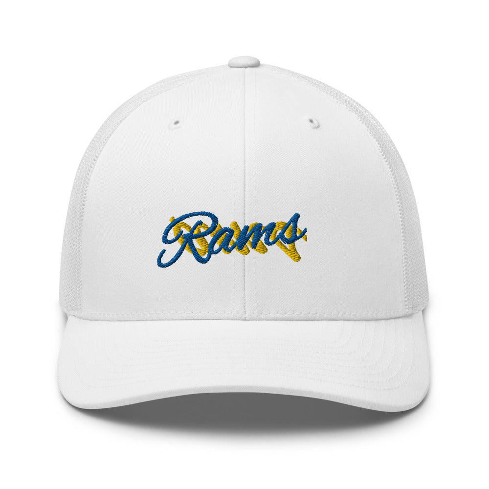 Lebron James A Bright Pink Rams Hat / Lebron Hat / Rams Trucker Cap