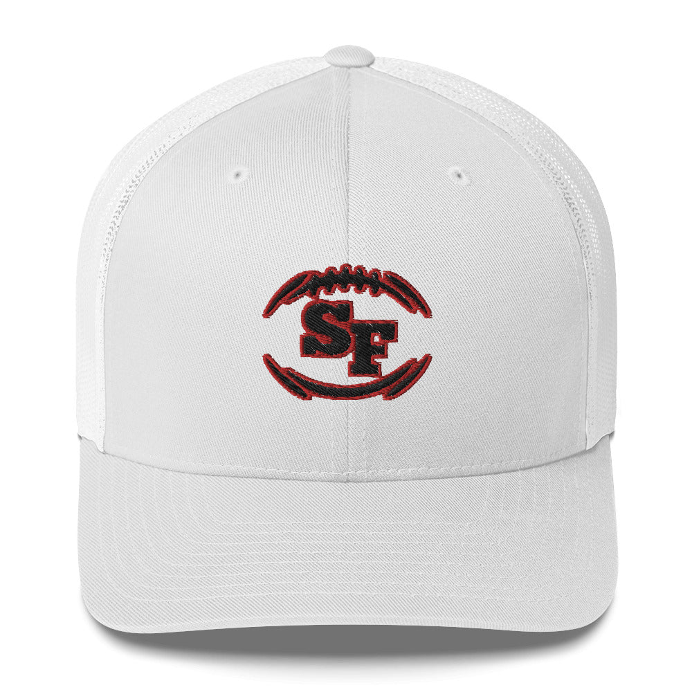 San Francisco Hat / 49ers Hat / Kyle Shanahan Trucker Cap Navy/ White