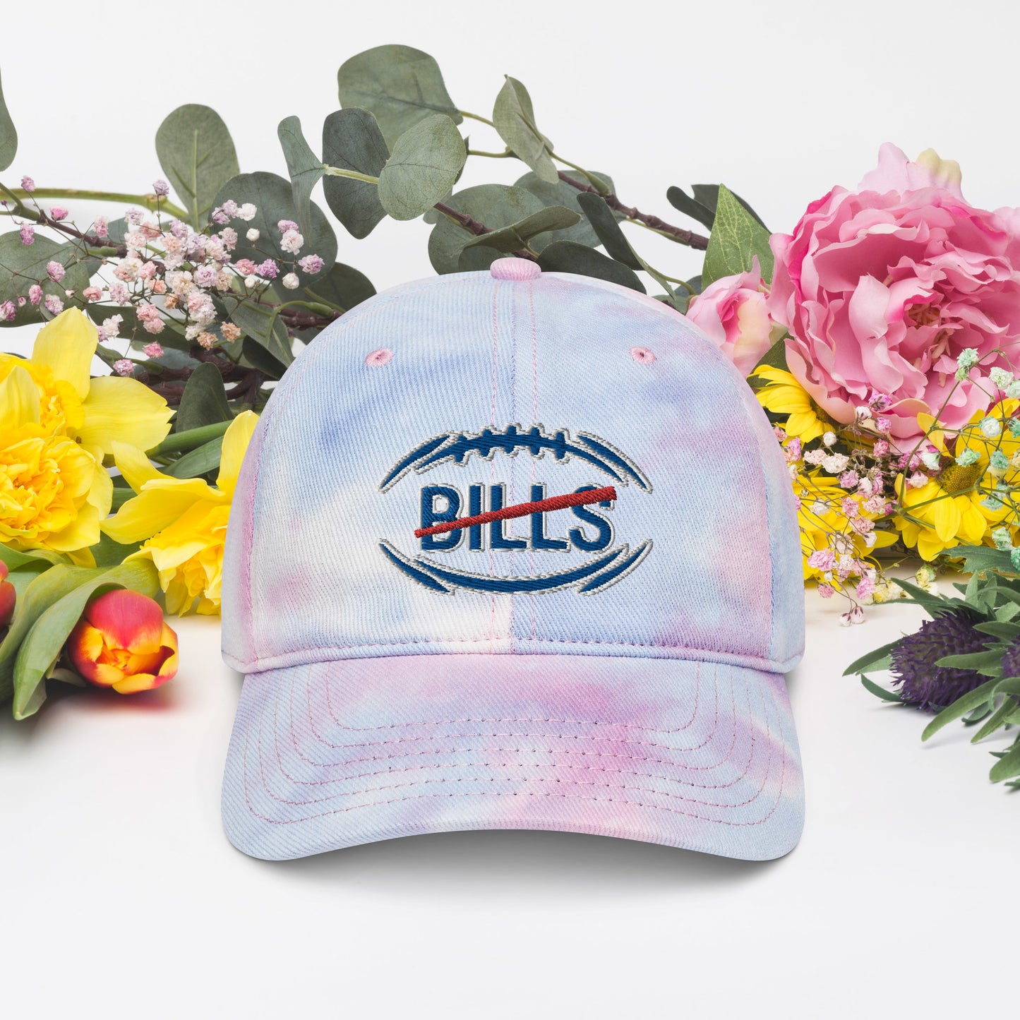 Bills Intercept Cancer hat / Buffalo bills Tie dye hat