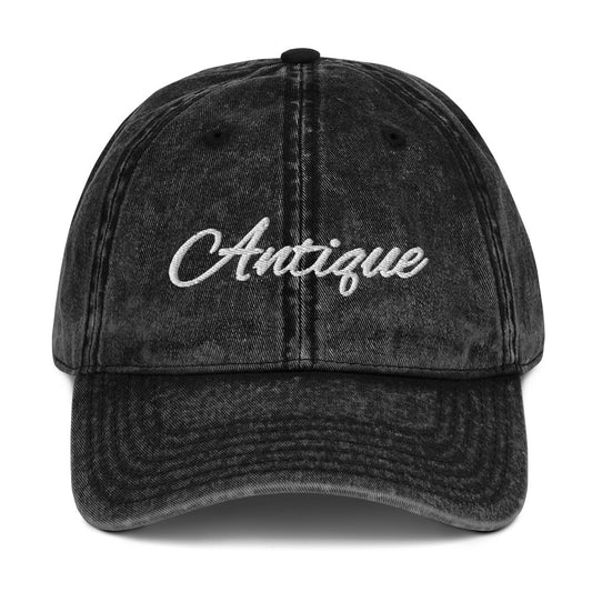 Antique Hat / Antique Word Hat / Antique Vintage Cotton Twill Cap